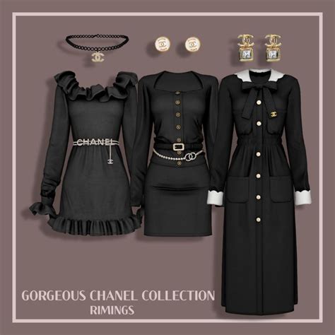 the sims 4 chanel clothes|rimings gorgeous Chanel collection.